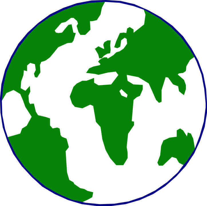 World Map In A Circle Clipart (723x720), Png Download