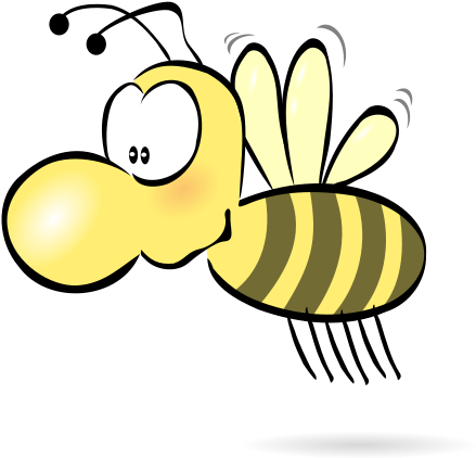 Image Download Bees Transparent Background Stock Photo - Cartoon Bee Clear Background Clipart (566x800), Png Download