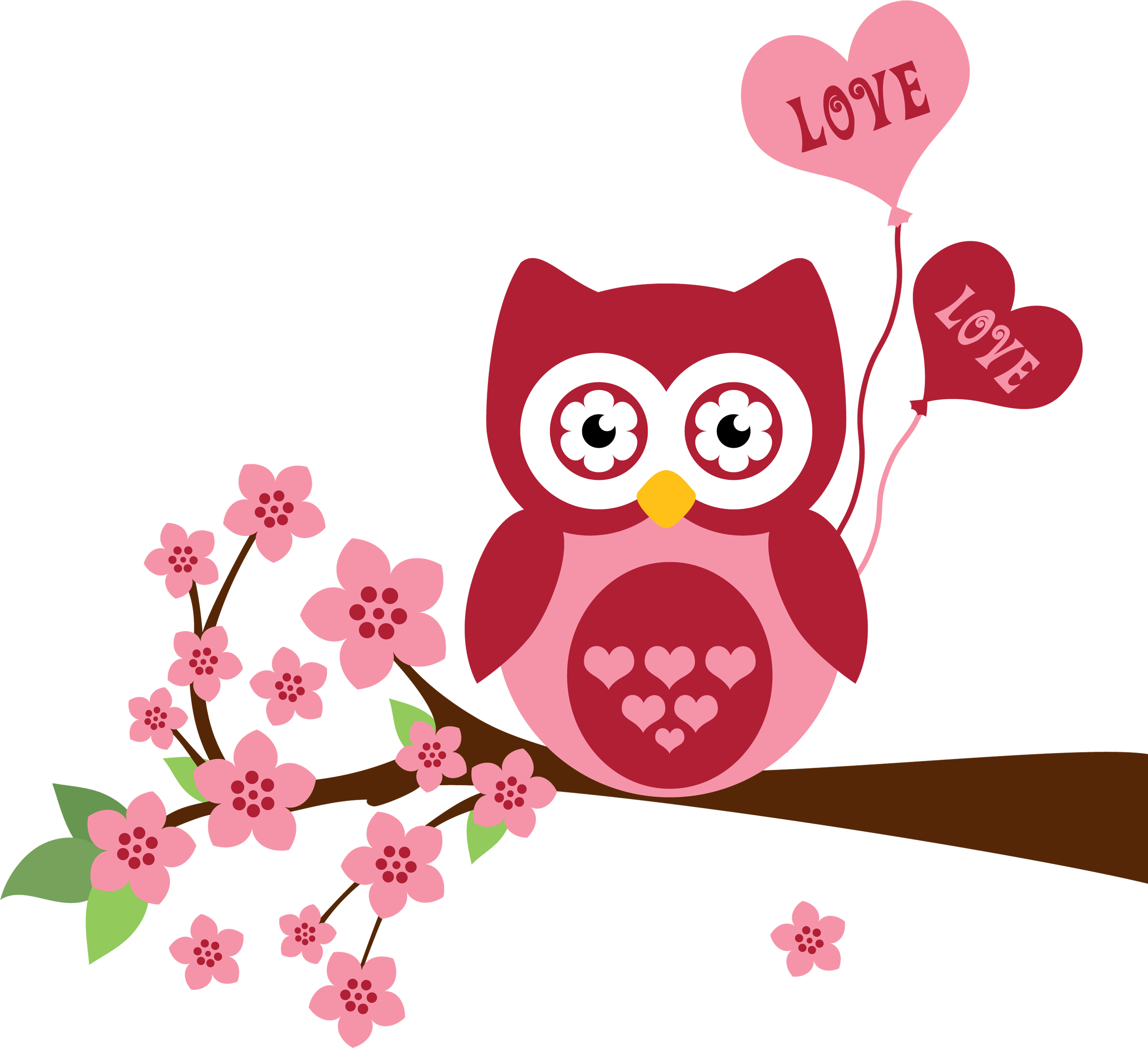 Owl Illustration, Cute Owl, Cute Drawings, Clip Art, - Owl Love Shower Curtain - Png Download (2750x2480), Png Download