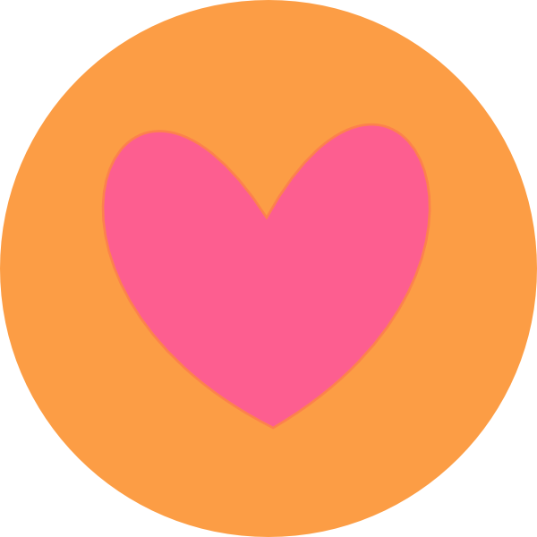 This Free Clip Arts Design Of Heart In Circle Orange - Png Download (600x600), Png Download