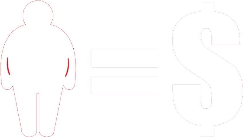 According To The Cdc, We Are Spending 75 Cents Of Every - Obesity Money Clipart (952x570), Png Download