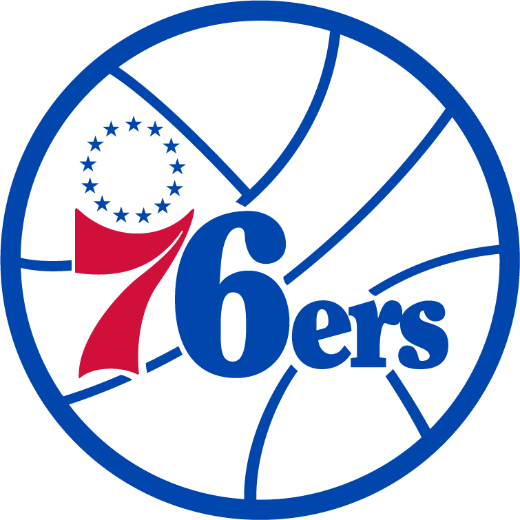 History Of All Logos - Philadelphia 76ers Logo Png Clipart - Full Size