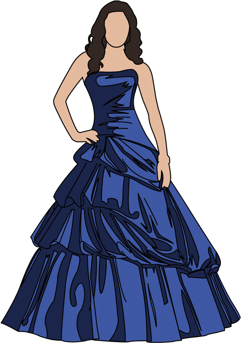 Blue Dress Clipart Prom Dress - Prom Dress Clipart - Png Download (900x1165), Png Download