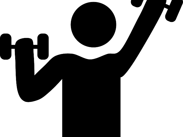 Dumbbells Clipart Fitness Goal - Black And White Exercise Clipart - Png Download (640x480), Png Download