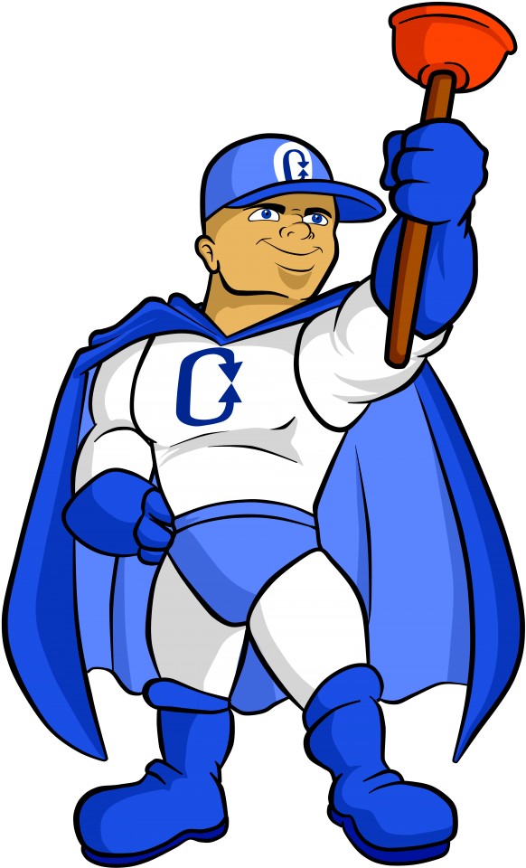 Brown Is A Believer In Integrity, Customer Service, - Plumbing Hero Clipart (600x1007), Png Download