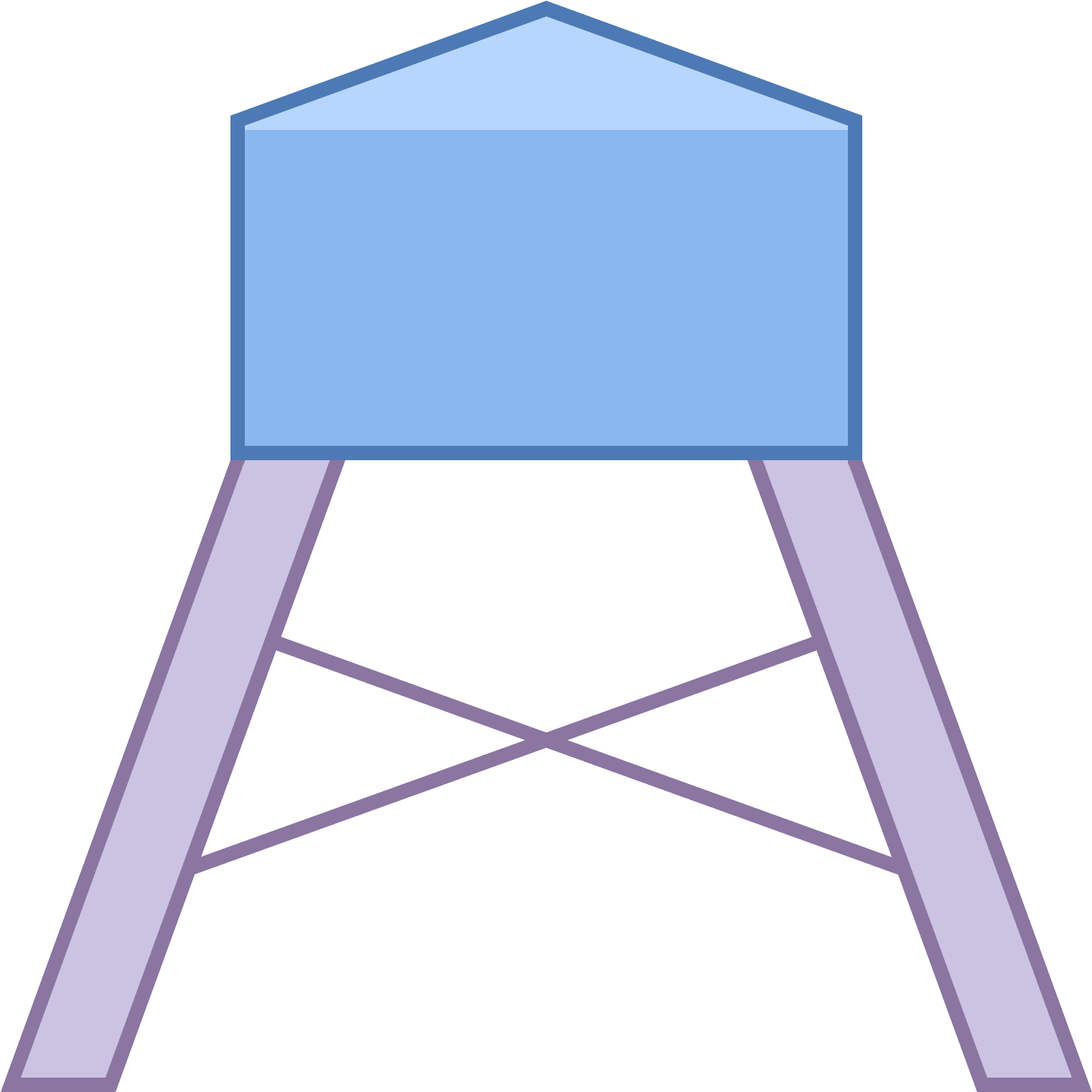This Is A Drawing Of A Water Tower With A Big Clipart (1600x1600), Png Download