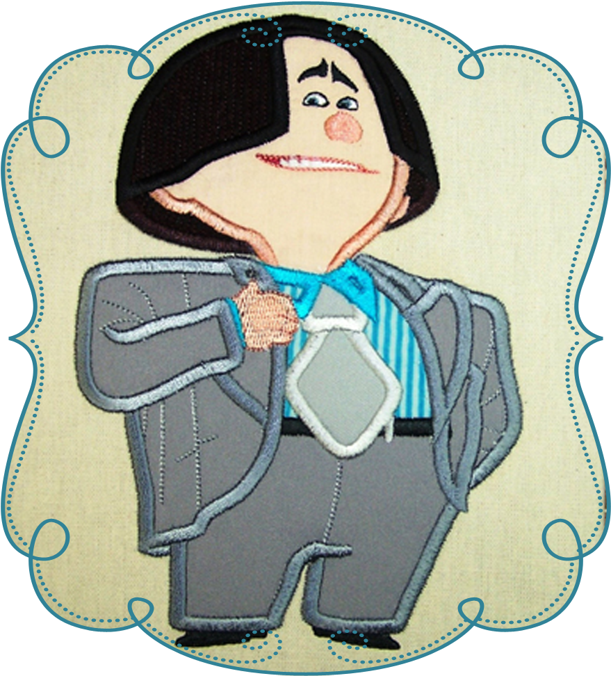 The Lorax Applique - Machine Embroidery Clipart (1000x1000), Png Download