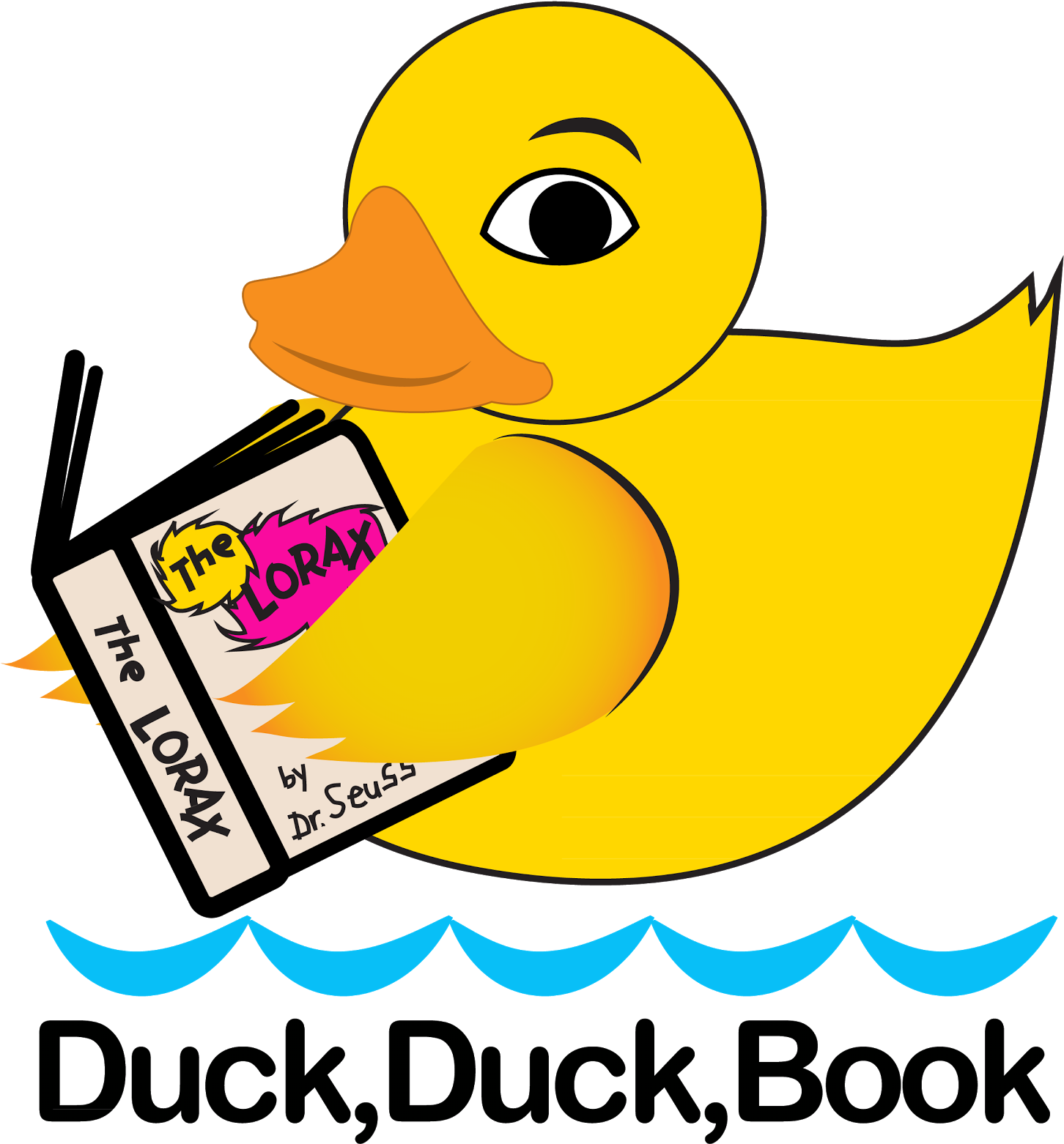 "duck, Duck, Book" Is Available On Mini Bookmarks - Duck Reading A Book Clipart (1600x1596), Png Download