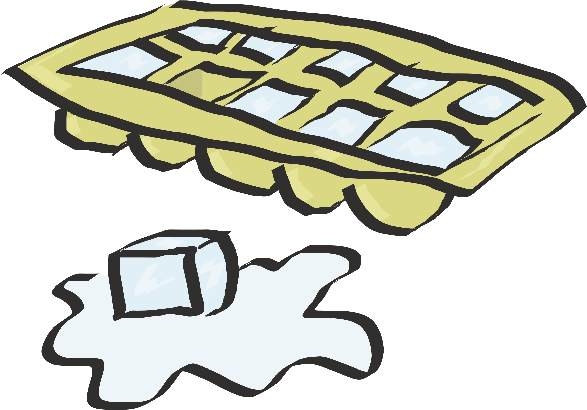 Big Image - Ice Cube Clip Art Large - Png Download (2400x1675), Png Download