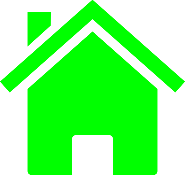 Neon Green House Clipart (600x568), Png Download