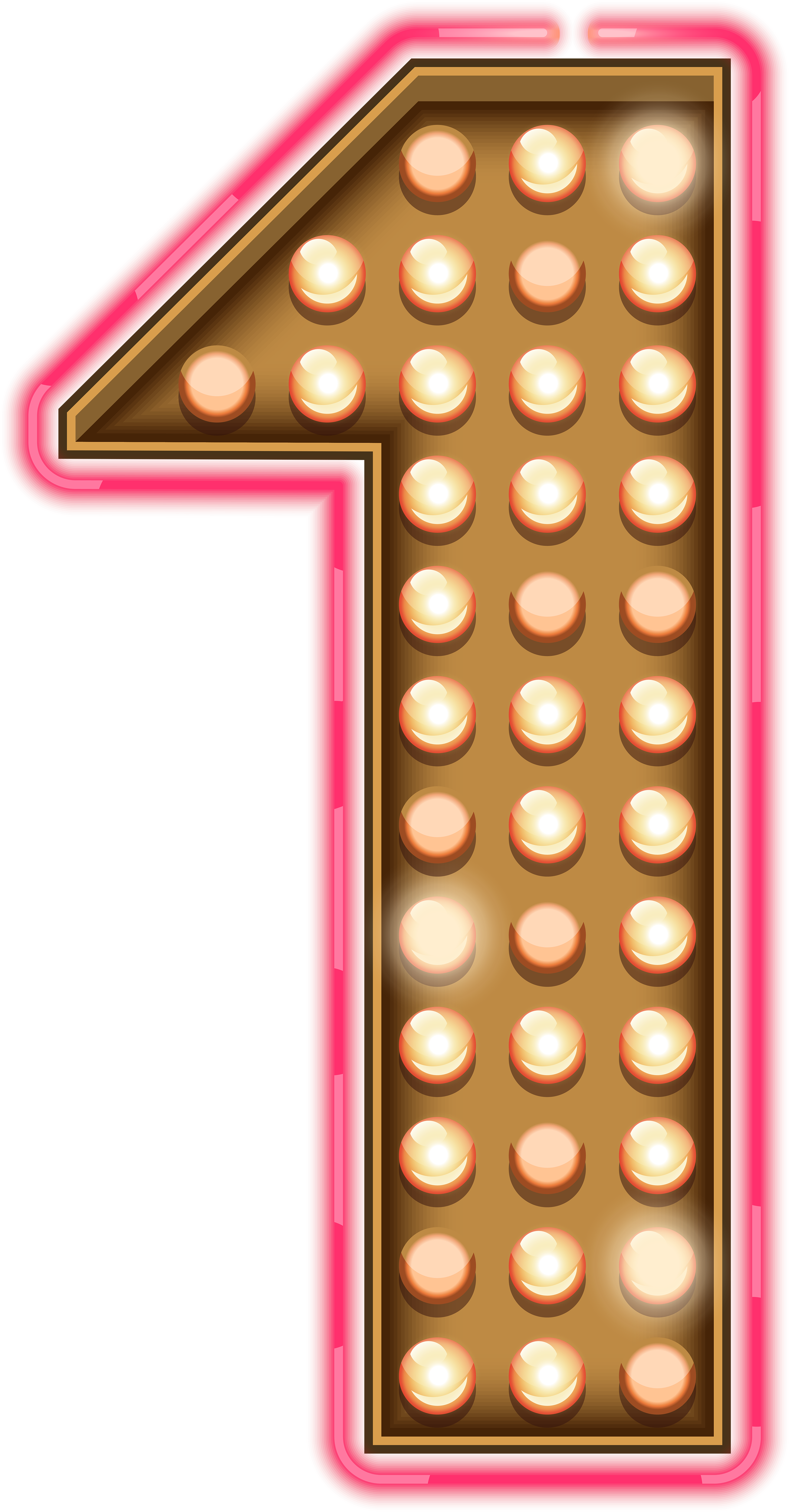 Number Neon Light Png Clipart (2618x5000), Png Download