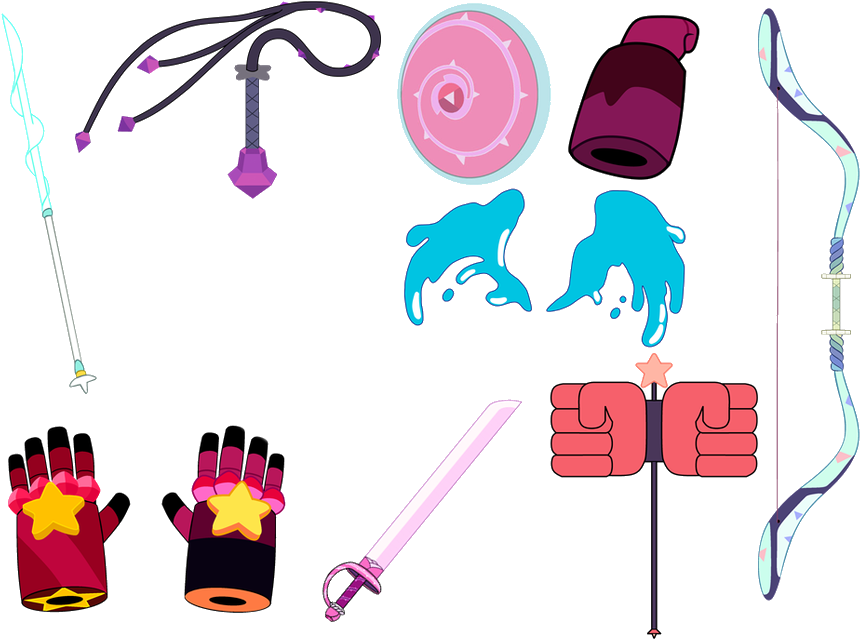 Gems Clipart Real Crystal - Steven Universe Gems Weapons - Png Download (900x655), Png Download