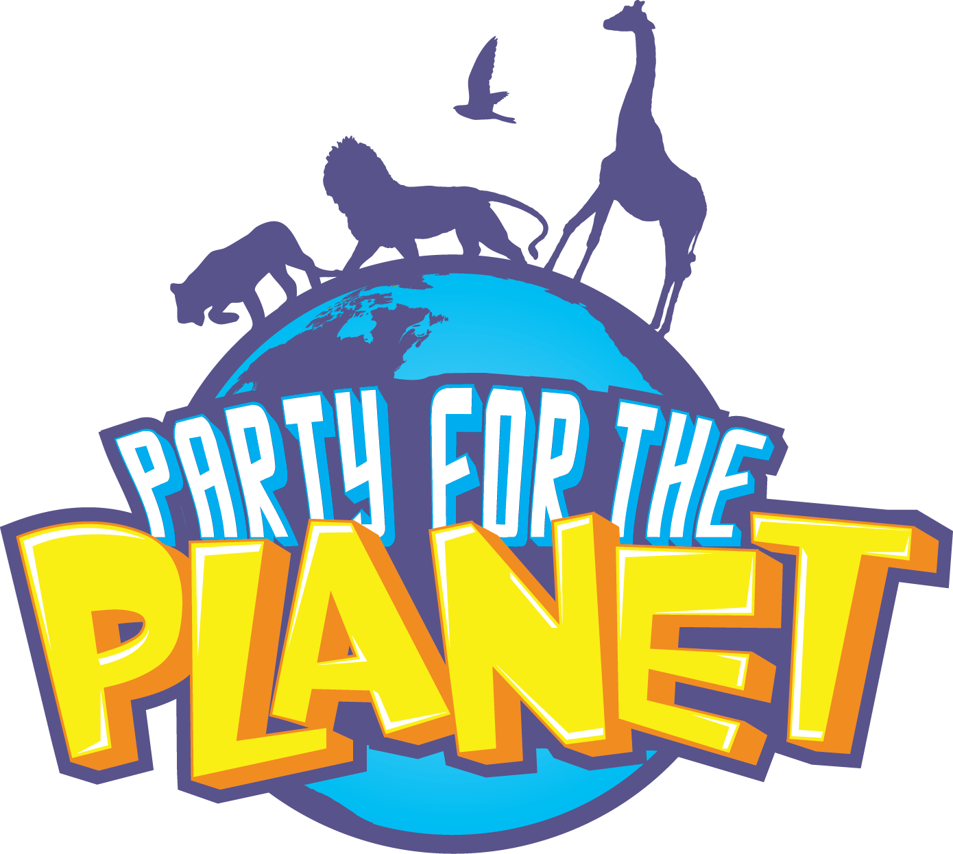 Party For The Planet - False Giraffe Silhouette Wall Sticker Giraffe Wall Clipart (1390x1246), Png Download