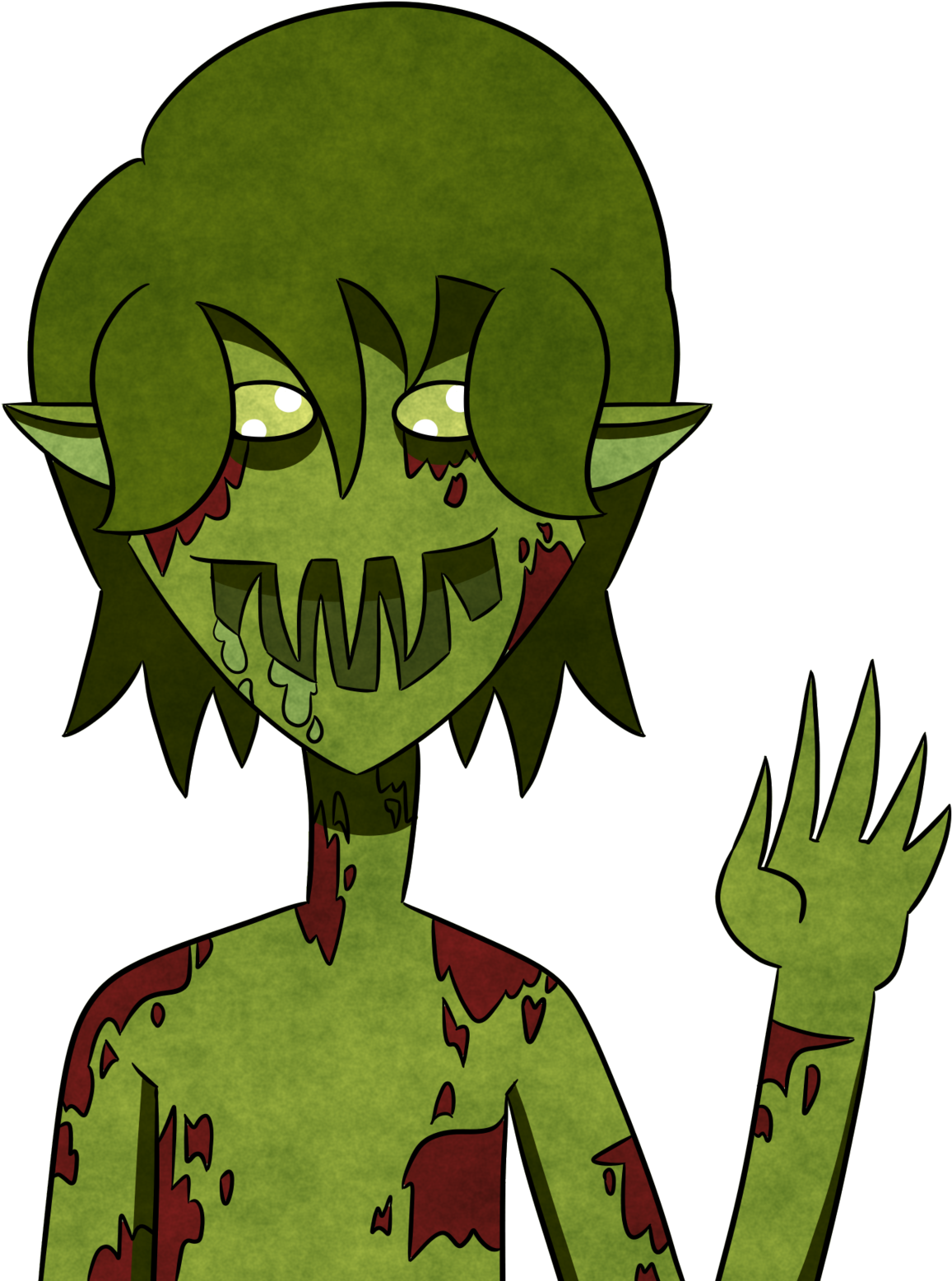 Her Name Is Diona Shes A Venus Flytrap Monster Who - Cartoon Clipart (1280x1621), Png Download