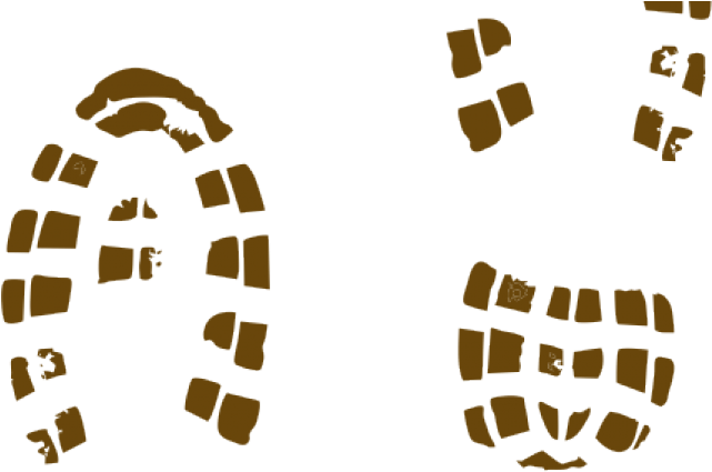 Evening Clipart Night Hike - Boot Prints Clip Art - Png Download (640x480), Png Download