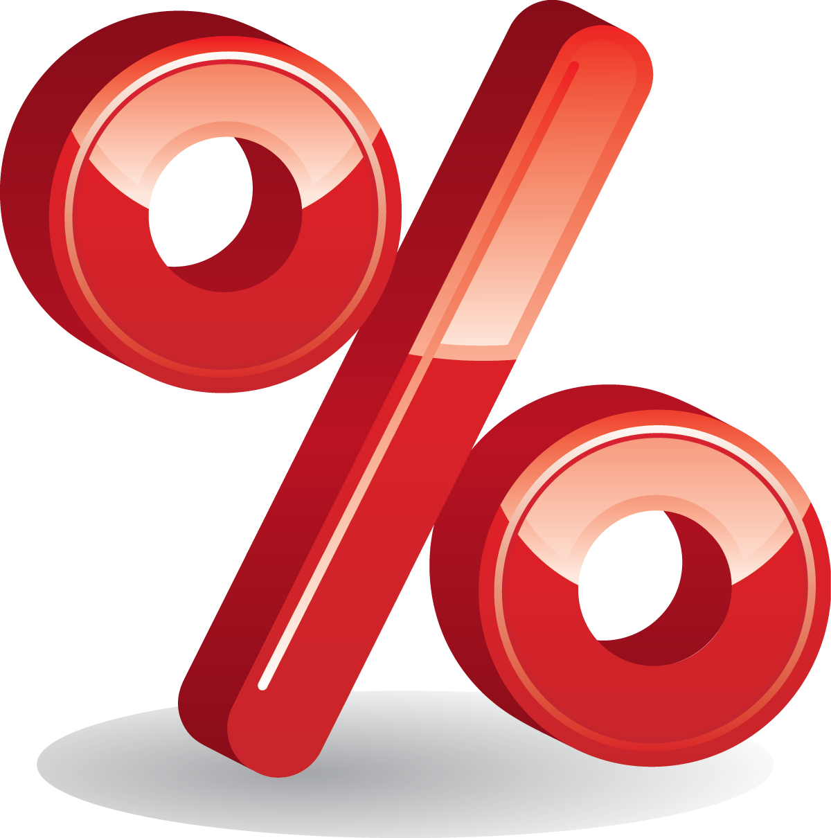The Investor That Cements The Concept Of Percentage - Transparent Red Percent Clipart (1200x1210), Png Download