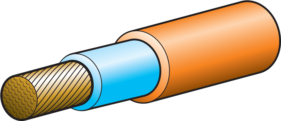 250a 35mm Double Insulated Welding Cable Orange (nitrile) Clipart (1000x1000), Png Download