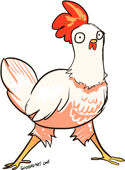 Banner Transparent Download Birb Drawing Chicken - Cartoon Clipart (540x627), Png Download
