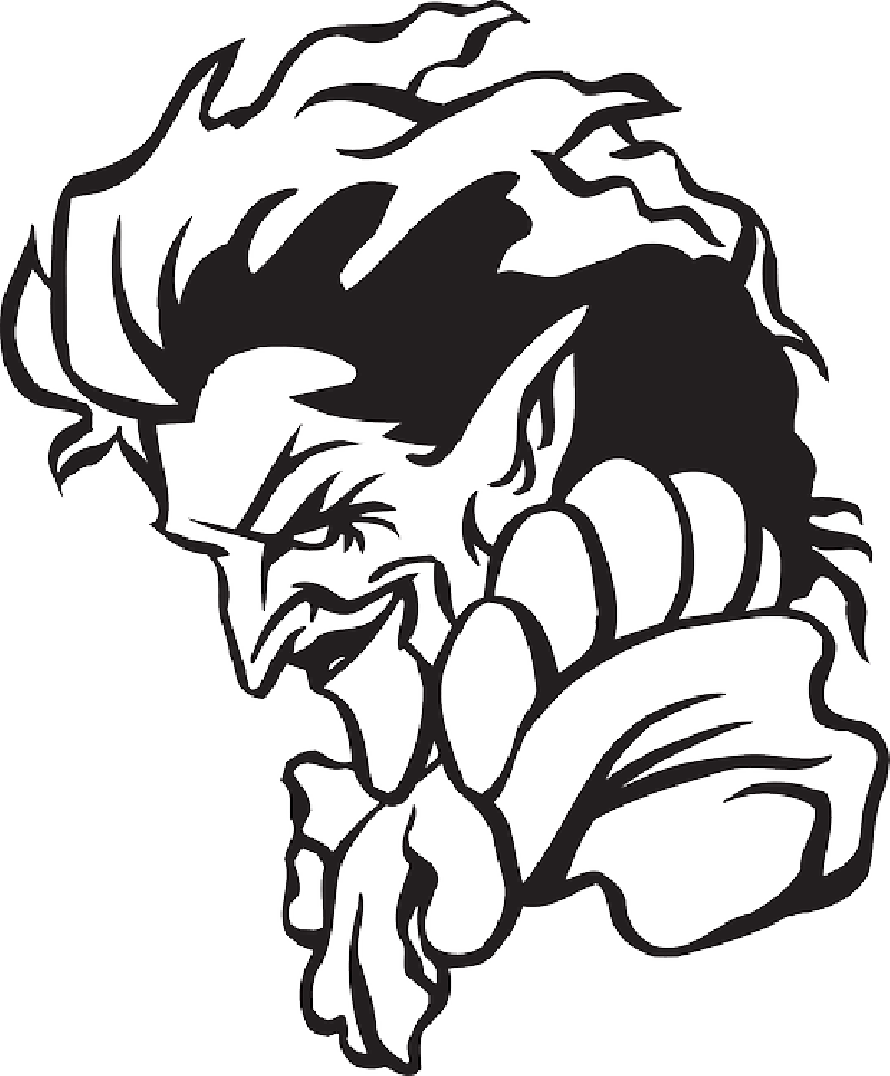 Clip Free Stock Black And White Ear Clipart - Joker Art Black And White - Png Download (800x967), Png Download