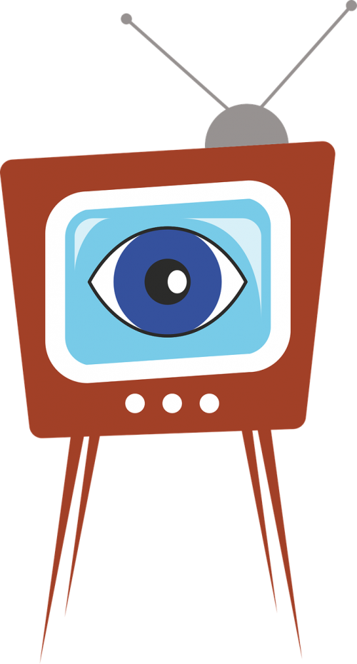 Watching - Television Clipart (500x930), Png Download