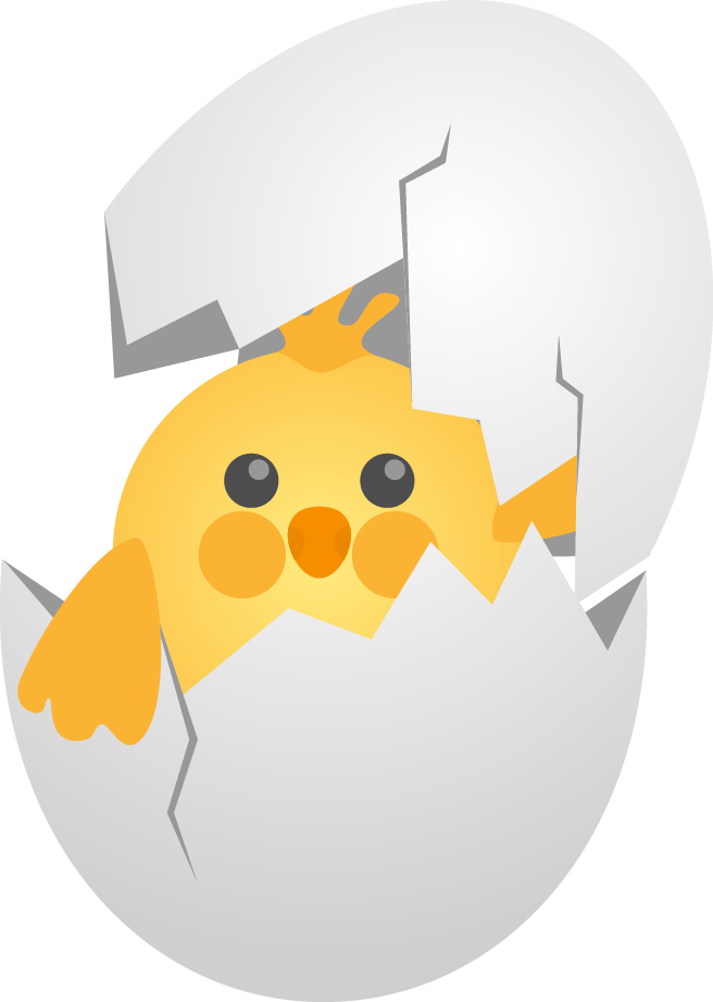 Vector Black And White Download Chick Vector Chicken - Вылупления Из Яйца Анимация Clipart (656x921), Png Download