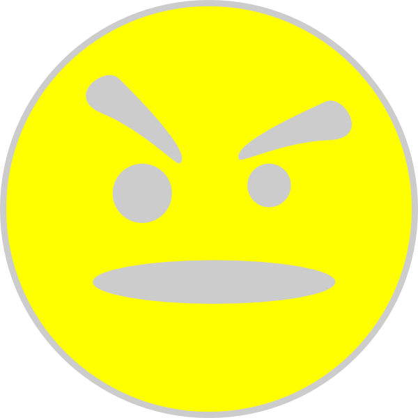 Angry Face Svg File Clipart (600x600), Png Download