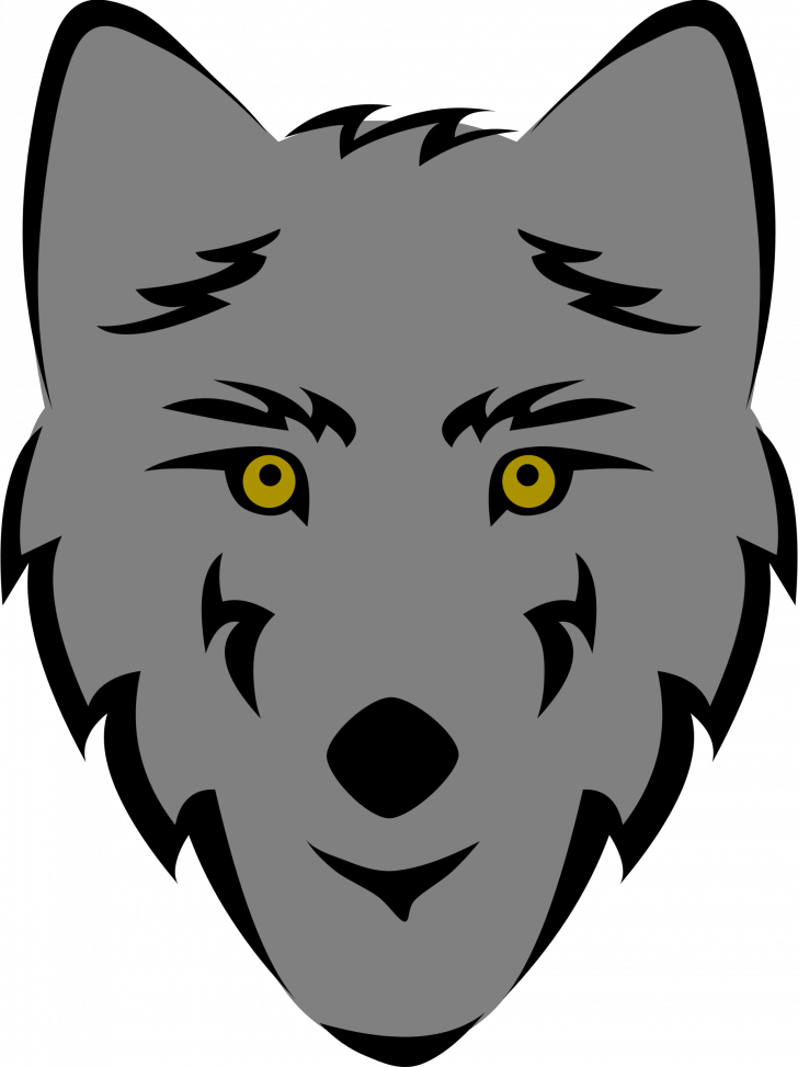 Medium Size Of Wolf And Moon Drawing Easy Cub Angry - Simple Wolf Head Drawing Clipart (728x973), Png Download