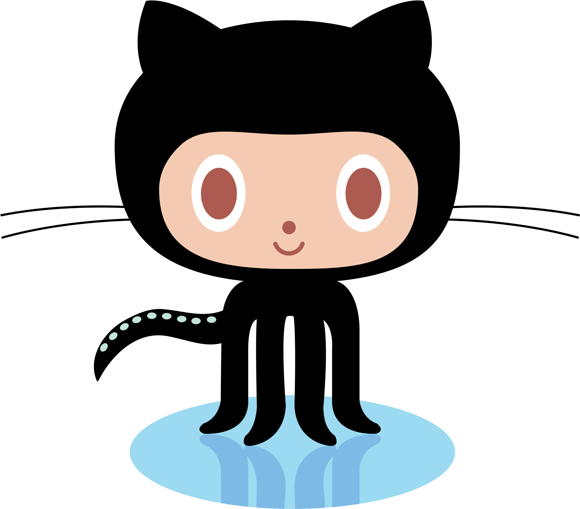 The Spocktocat - Github Octocat Clipart (896x896), Png Download