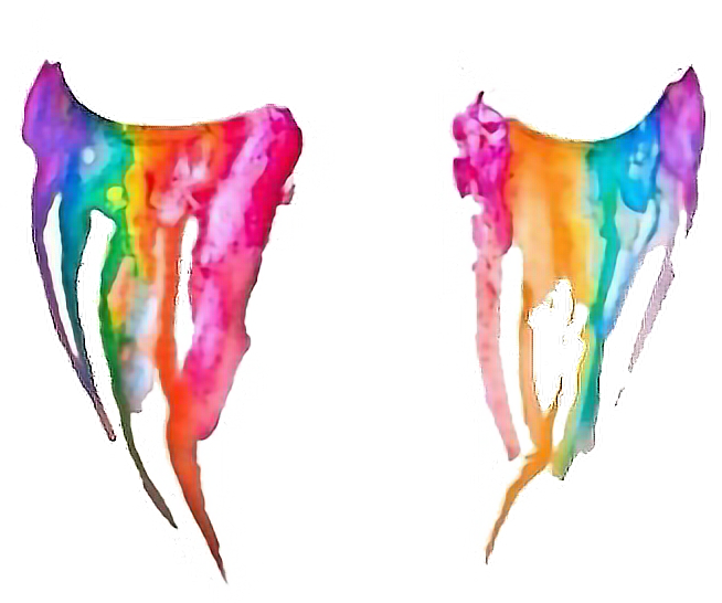 Tear Clipart Tumblr Transparent - Lagrimas De Arco Iris - Png Download (654x546), Png Download