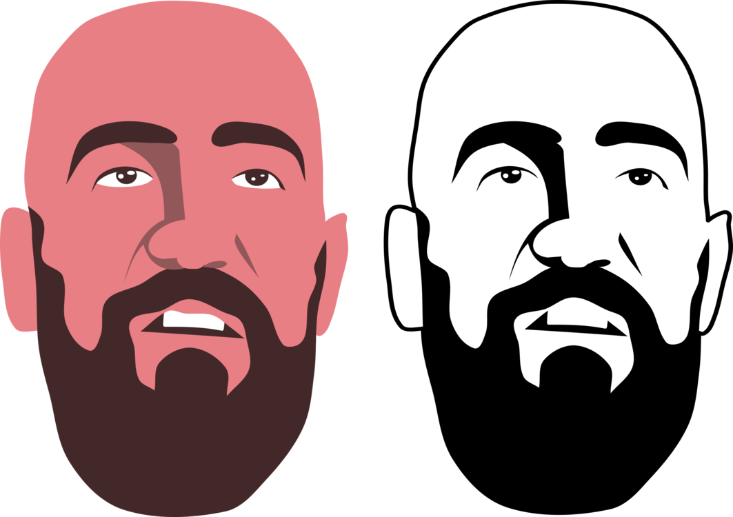Computer Icons Drawing Moustache Line Art - Sad Man Face Png Clipart (1063x750), Png Download