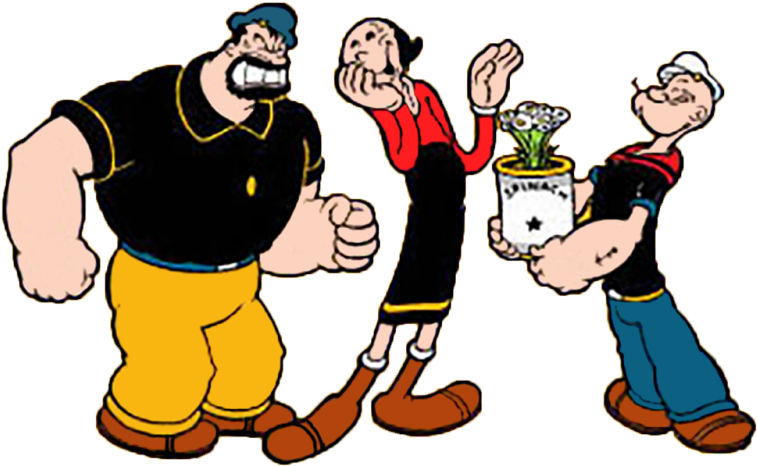 Present Trust, Future Trust - Popeye And Olive Oyl: Collectible Figurines And Illustrated Clipart (800x530), Png Download