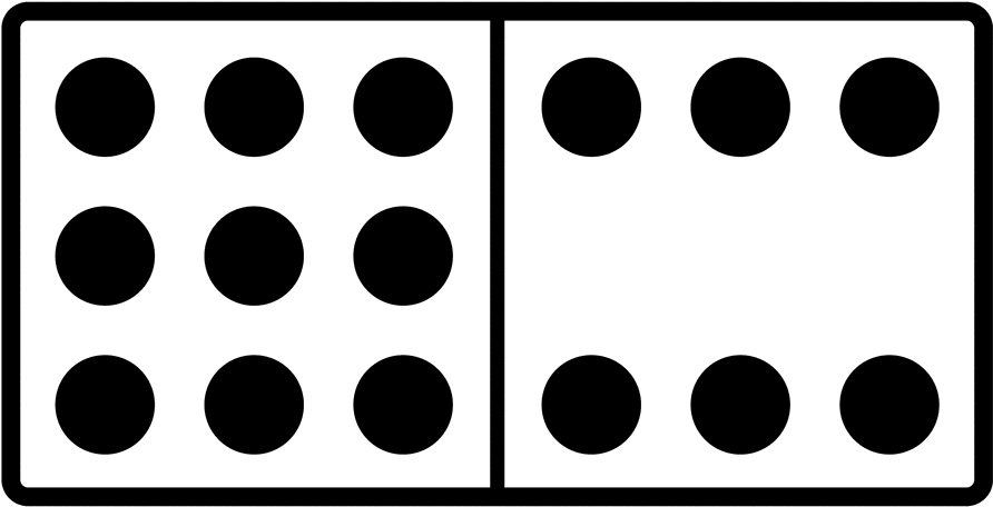 Dominoes Png - Subitising Random Patterns Clipart (996x769), Png Download