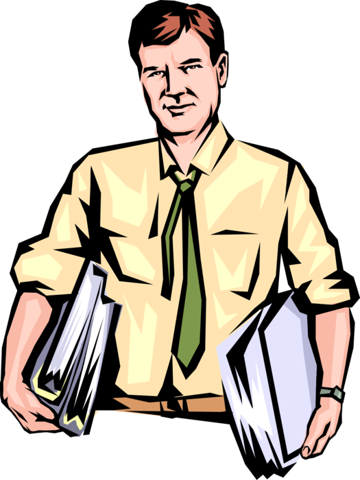 Entrepreneur With Armloads Of - Working Adult Clipart Png Transparent Png (525x700), Png Download
