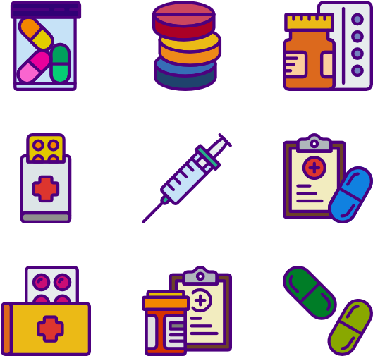 Meds & Drugs 70 Icons - Clip Art - Png Download (600x564), Png Download