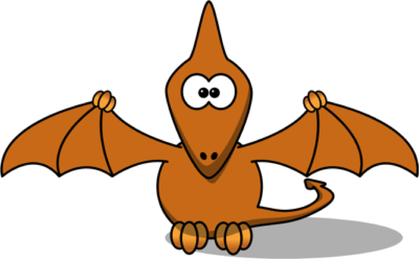 Dinosaurs Still Rule Huella De Dinosaurio, Dibujo De - Cartoon Pterodactyl Clipart (834x517), Png Download