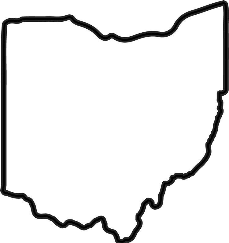 Ohio Outline Rubber Stamp State Rubber Stamps Stamptopia - Ohio Outline Transparent Background Clipart (800x800), Png Download