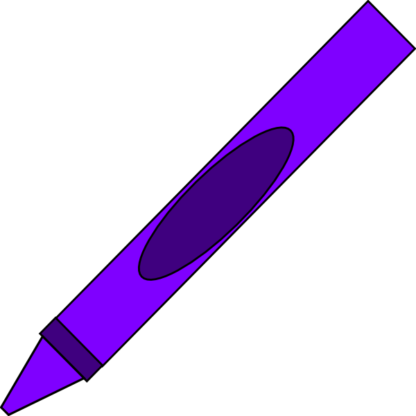 Purple Crayon Clip Art - Png Download (600x600), Png Download