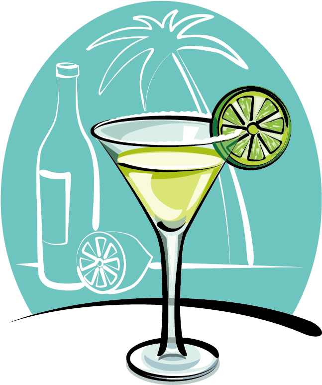Margarita Drawing Royalty Free Clip Art Hand - Dibujos De Cocteles Animados - Png Download (963x1113), Png Download