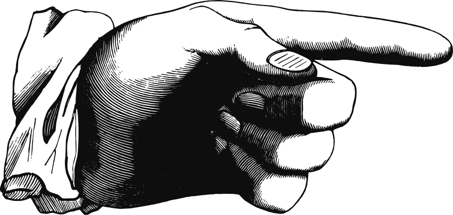 This Free Clip Arts Design Of Pointing Finger - Png Download (900x427), Png Download