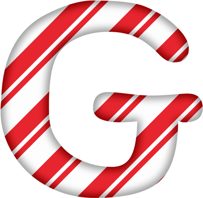Яндекс - Фотки - Candy Cane Letter G Png Clipart (800x800), Png Download