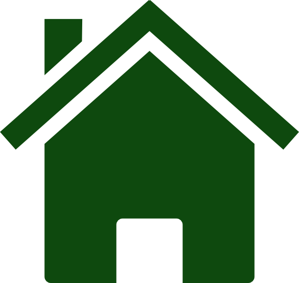Dark Green House Clip Art At Clker - Green House Clip Art - Png Download (600x568), Png Download