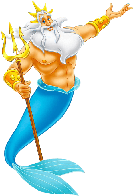 King Triton Clipart - King Triton Little Mermaid - Png Download (496x723), Png Download