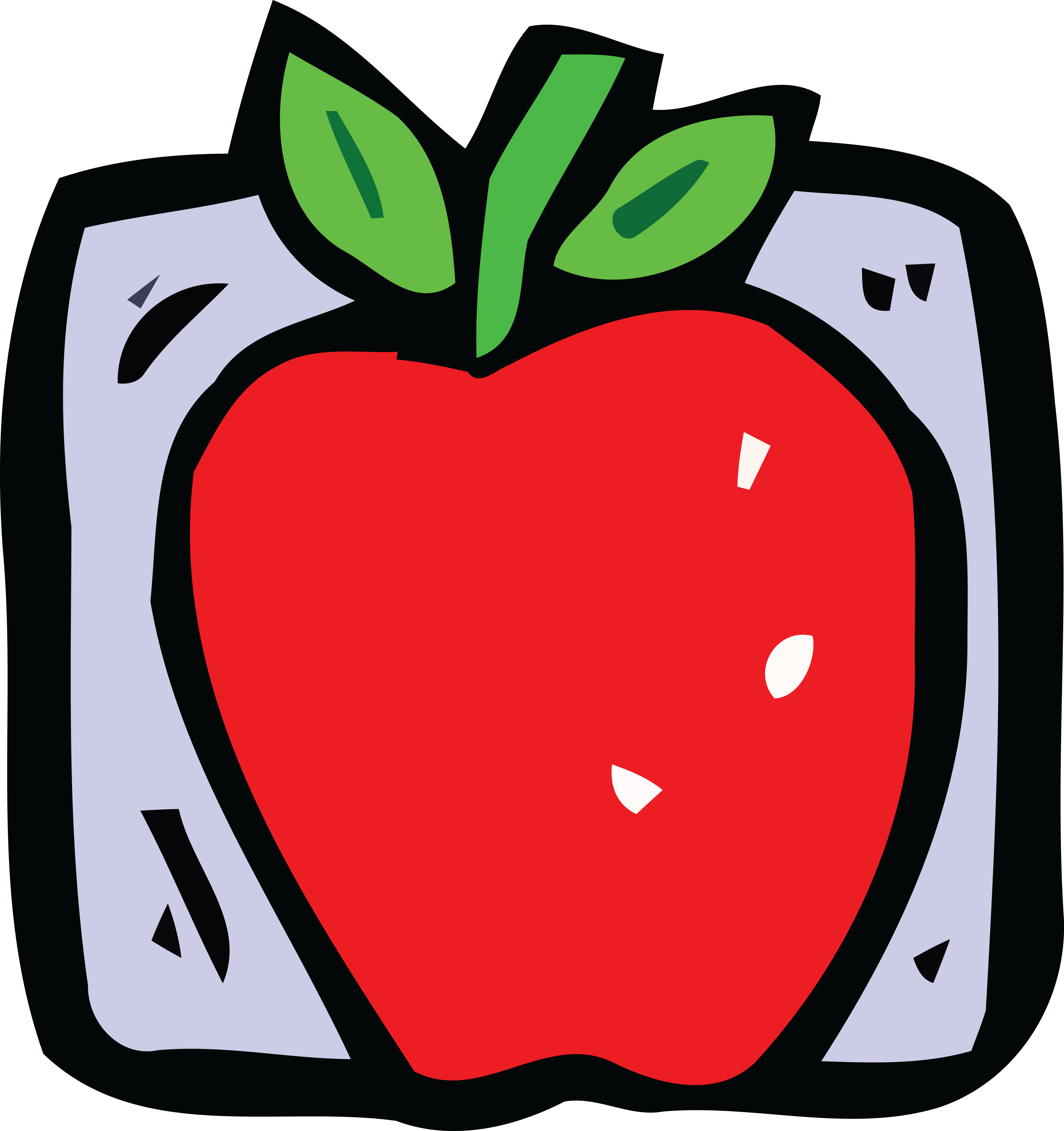 Free Clipart Of A Red Apple - Fresh Apple. Large Tote Bag - Png Download (4000x4250), Png Download