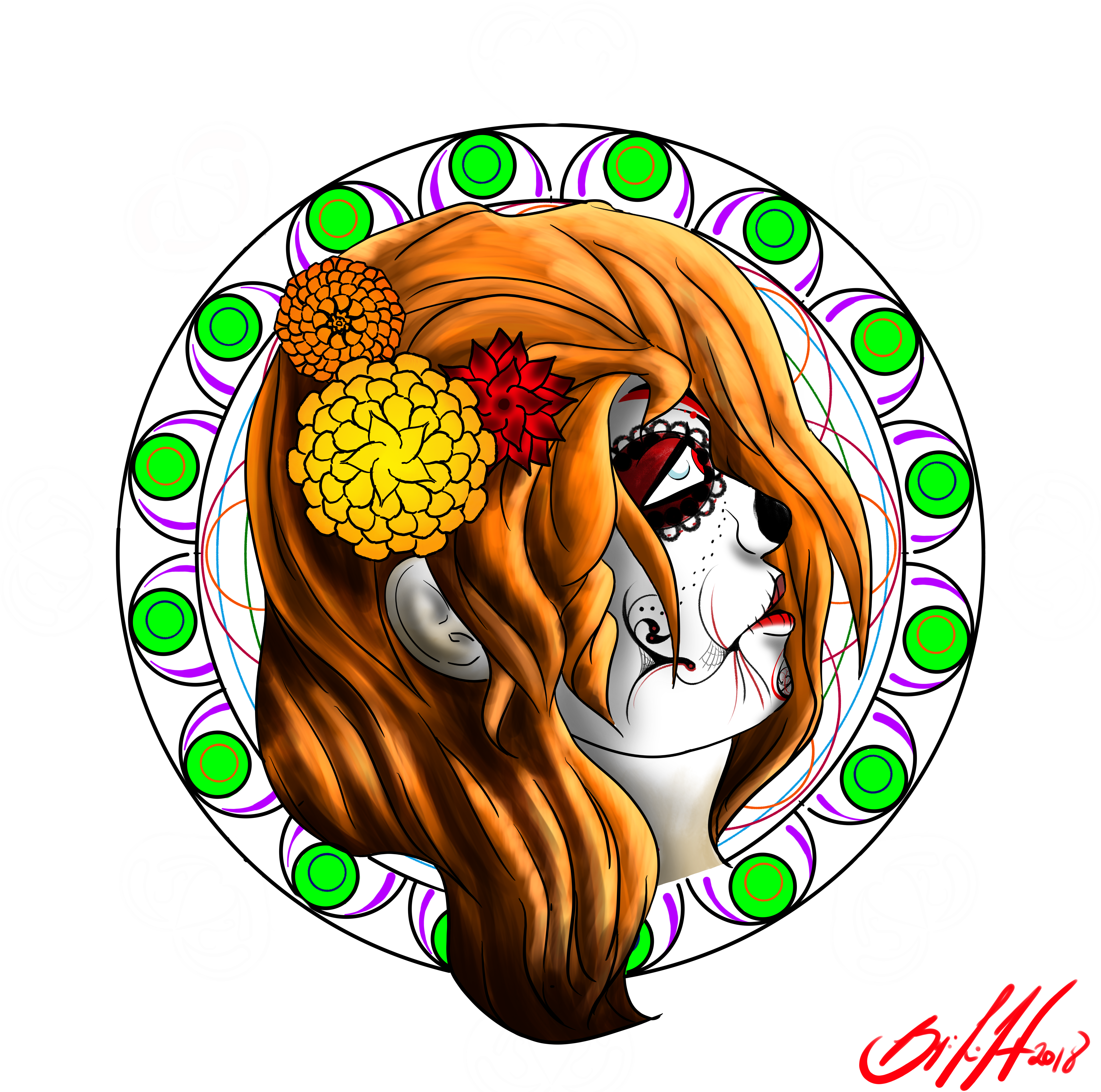 Dia De Los Muertos - Death Clipart (5000x5000), Png Download