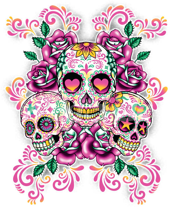 photo Girly Sugar Skull Clipart pink sugar skulls clipart full size