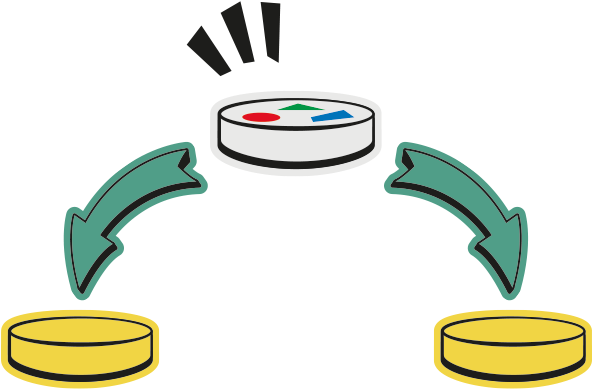 Reveal The Identity Token In The Center Of The Table - Token Coin Clipart (750x500), Png Download