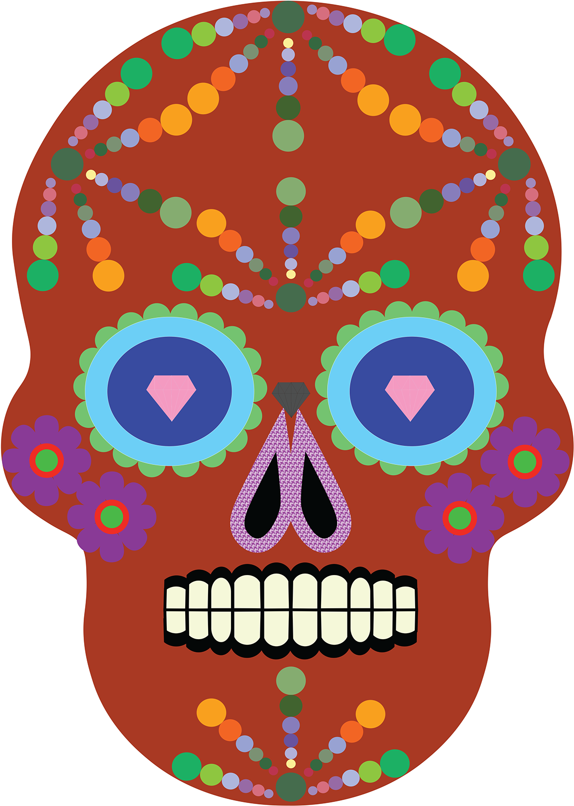 Thank You - Day Of The Dead Clipart (1400x1680), Png Download