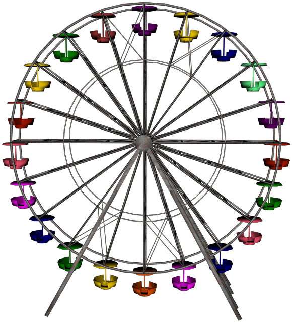 Real Ferris Wheel Png Clipart (588x720), Png Download