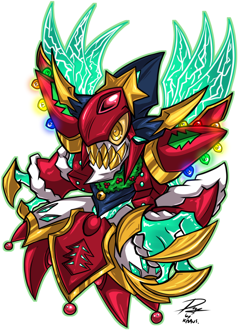 Kraus Illustration Toon Christmas Harbinger Dragon - Fan Art Clipart (848x1200), Png Download