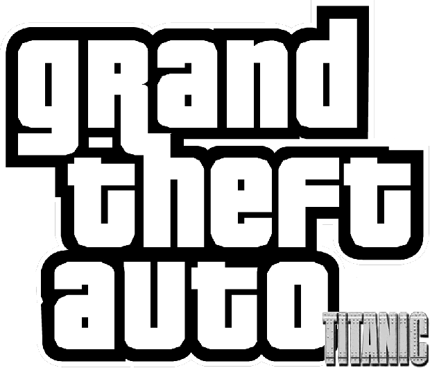 Gta Titanic Logo Mod - Grand Theft Auto Font Png Clipart (620x530), Png Download
